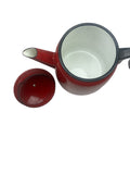 Rød emalje kande 18 cm.